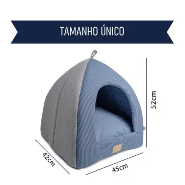 Medidas da Cabana Home para Caes e Gatos Fabrica Pet Azul